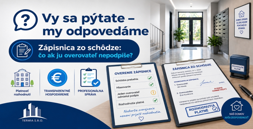 Jeden z overovateľov zápisnice odmietne ju podpísať